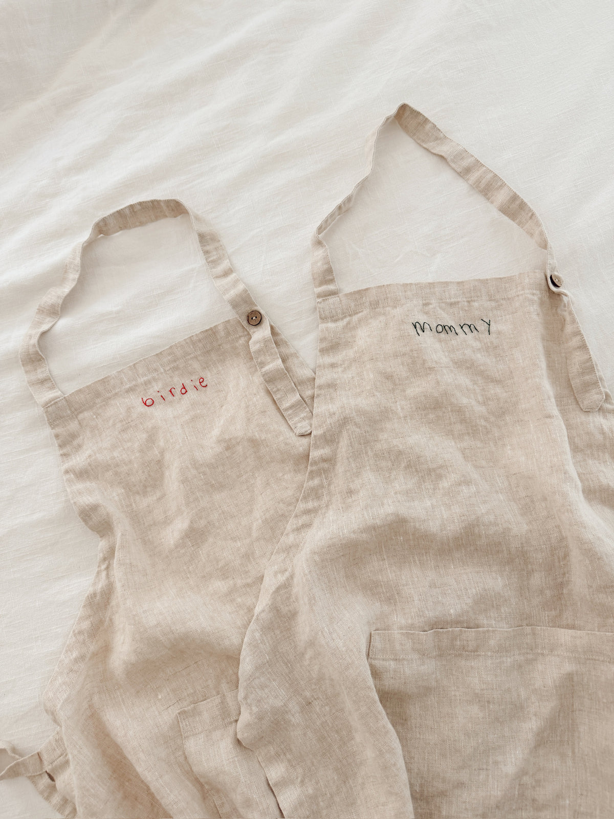 Linen Handwriting Apron