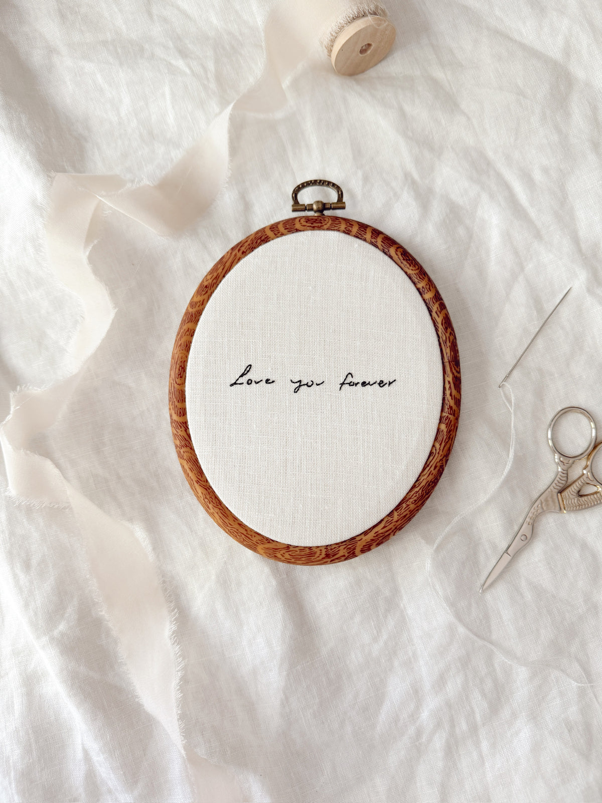 Handwriting Embroidery - Hoop