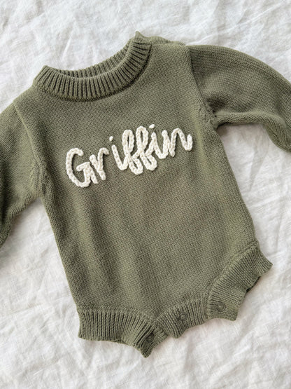 Long Sleeve Knit Romper