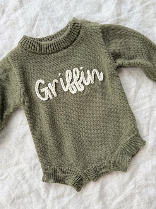 Long Sleeve Knit Romper