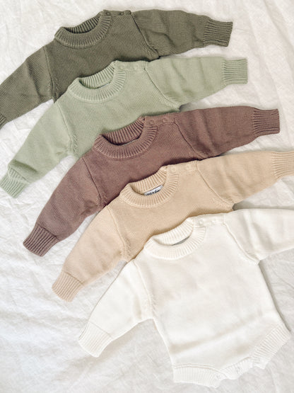 Long Sleeve Knit Romper