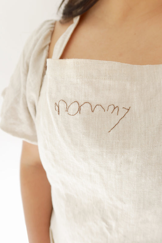 Linen Handwriting Apron