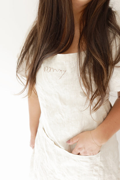 Linen Handwriting Apron