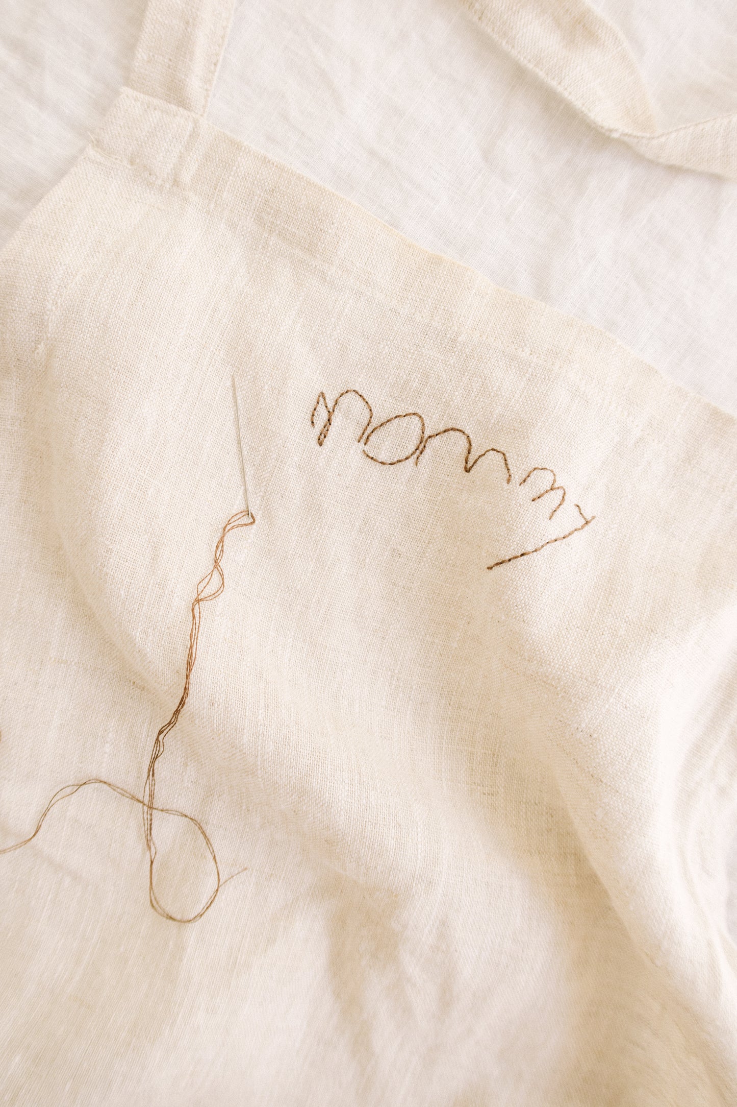 Linen Handwriting Apron