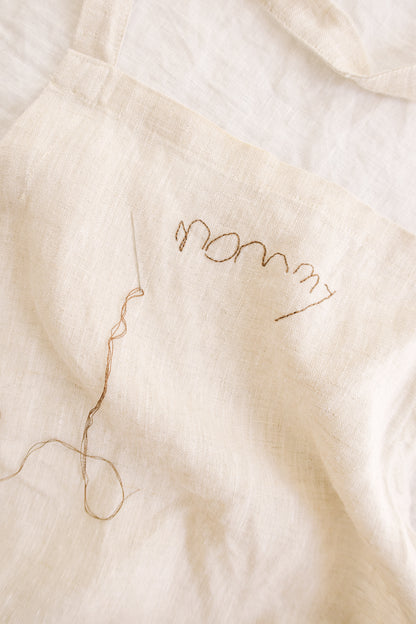 Linen Handwriting Apron