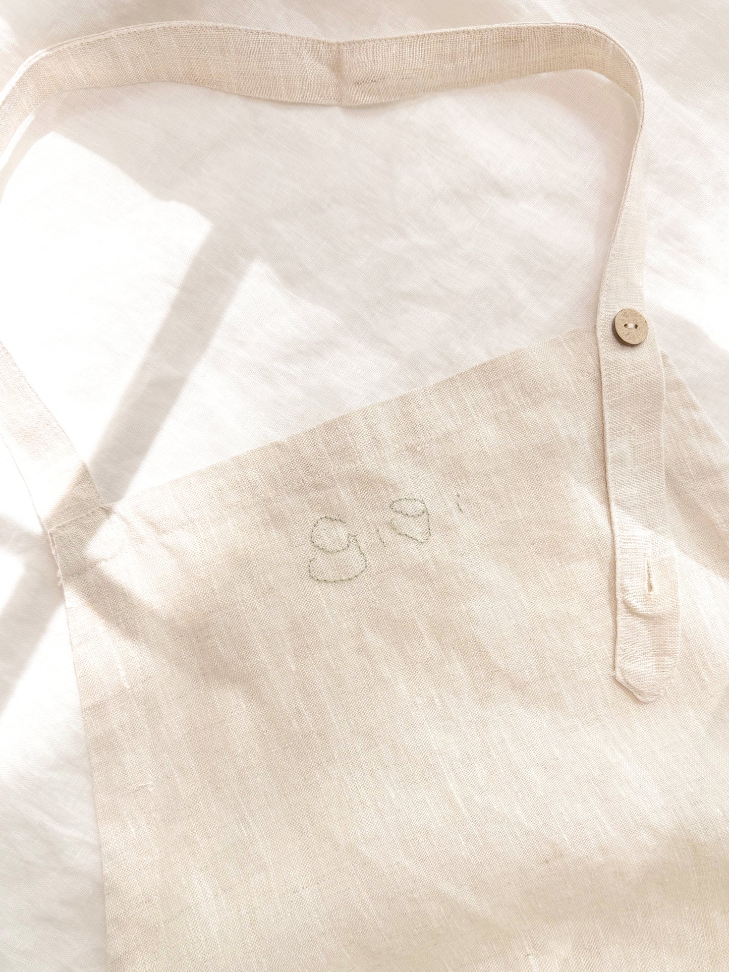Linen Handwriting Apron