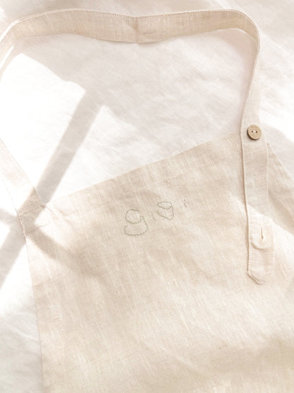 Linen Handwriting Apron